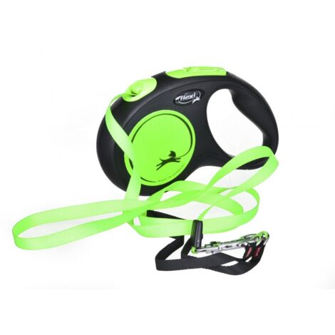 Correa para perros Flexi New Neon S Cinta (5m) Verde
