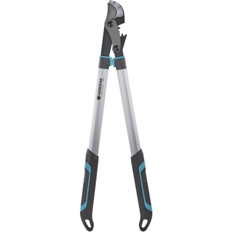 GARDENA Tijeras de podar cortarramas dos manos EnergyCut 750 A con multiplicador de fuerza X3, diámetro de corte de 42 mm y corte tipo yunque (12008-20)