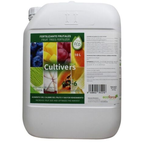 CULTIVERS Abono Frutales Líquido Ecológico 10 L
