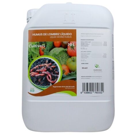 CULTIVERS Humus de Lombriz Líquido Ecológico 10 L