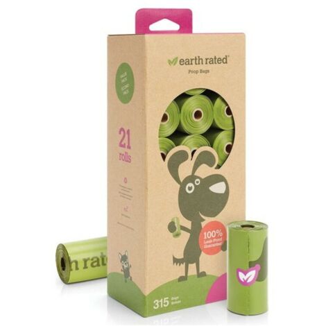 EARTH RATED Display bolsas recambio lavanda 21 rollos x 15 bolsas