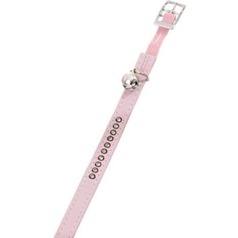 K&F MONTE CARLO COLLAR PIEL ARTIFICIAL GATO , 11MM , 30CM ROSA