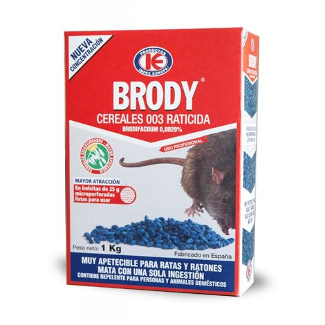 Brody Cereales 003 - Veneno Mata Ratas en Grano - 1 kg