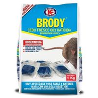 Raticida BRODY Cebo Fresco - Brodifacoum 0,0025% - 1 kg