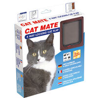 K&F CAT MATE 309B PUERTA GATO 4 POSICIONES MARRÓN 192 X 200MM