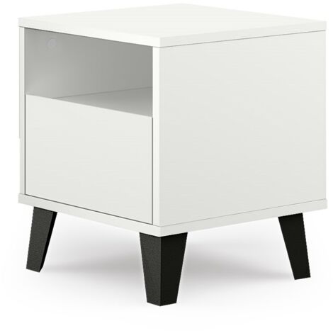 SONIA - Nachttisch im skandinavischen Stil - Abmessungen 40x39x45.5 cm - 1 Regal + 1 Schublade (1/5)