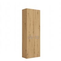 RORY - Badezimmerschrank mit Korb - Abmessungen 174x60x30 - Aufbewahrungsmöbel Badezimmer Waschraum