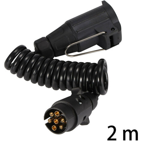 Câbles d'extension pour remorques 2M Câblage Prise Caravane Rallonge spirale câble pour véhicules