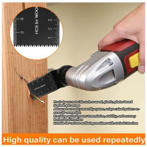 10PCS Lames de Scie Oscillantes, Coffret des Accessoires d'Outil Multifonction Oscillant, Lame de Scie Universelle pour Dremel, Bosch, Makita, Fein