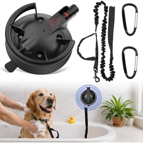 Ventouse de Bain pour Chien avec Laisse Élastique – Fixation Puissante 260lbs, Laisse de Toilettage Antidérapante Réglable pour Bain, Toilettage, Coupe et Séchage de Chiens et Chats (1/5)