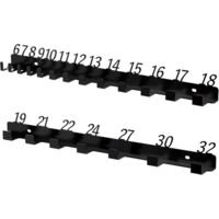 Support Mural Universel pour Clés Plates et Mixtes - Organisateur d'Outils Anti-rouille - Rack de Rangement Grande Capacité pour Garage, Atelier Mécanique et Camion - Noir