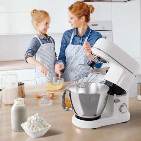 Robot Pâtissier Planétaire 7 Litres - 11 Vitesses, Bol Inox - Pour Pâte à Pain, Gâteaux, Crème