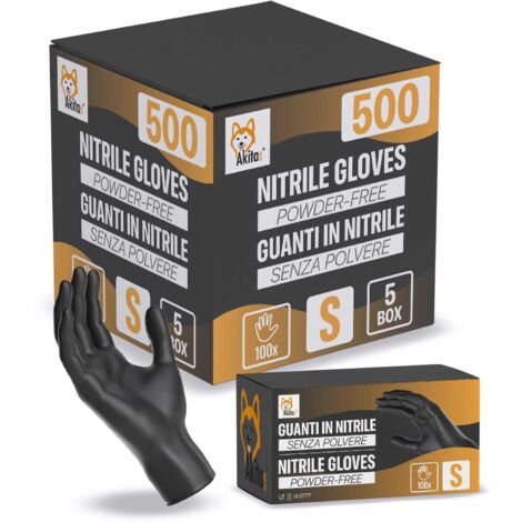 Guanti Lavoro 100 Guanti In Nitrile Nero Heavy Duty, Senza Polvere - Per Uso Medicale, Alimentare, Industriale Gel Igienizzante Mani - Foto 6
