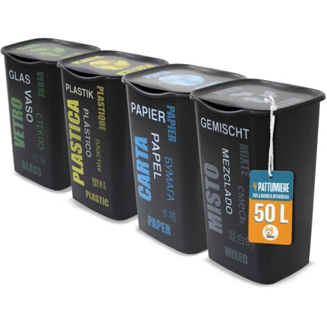 ARREGUI Binary CR705-34 Pattumiera Per Raccolta Differenziata Verticale In Acciao Inox A Pedale E Con Apertura Superiore 2 Secchi Interni 16 18 34l 85126759