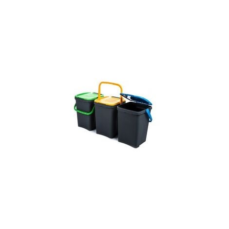 Ecoplast Pattumiera per Raccolta Differenziata 50 Lt, Bidone Spazzatura Blu