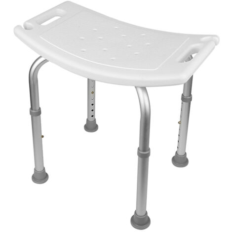 Duschhocker - Duschhocker Höhenverstellbar 43-60.5 Sitzfläche mit Sicherheitsgriffen - Duschhocker für Senioren - Badhocker für Die dusche (1/5)