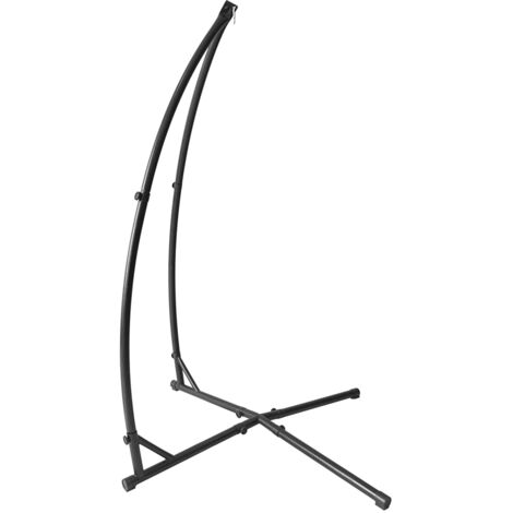 Sostén para Silla Colgante 214cm Soporte para Columpio Estructura de Acero Negro Peso máx 120Kg (1/5)