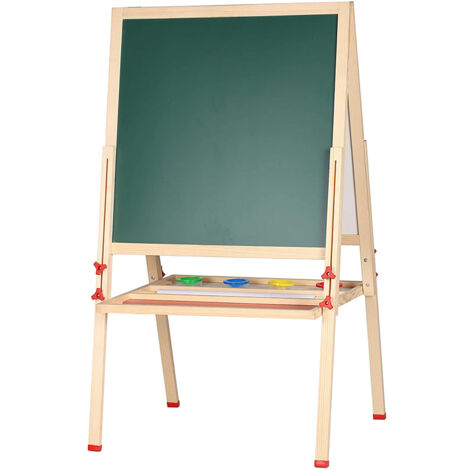 Cavalletto per bambini con lavagna magnetica double-face 57 × 55 × 148 cm Verde