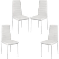 Set di 4 sedie per sala da pranzo Bianco