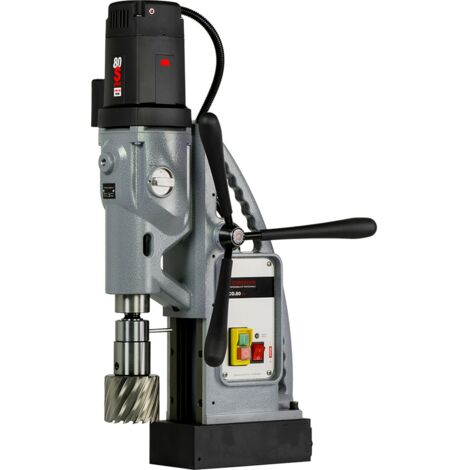 Euroboor ECO.80S+ EU2 Perceuse Magnétique - Forets Circulaires 80 mm - Tension d'Alimentation 220-240 Volt, Fréq. 50-60 Hertz - Connecteur EU - Rotation Horaire