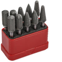 Euroboor RBS.1012D Jeu de Fraises Rotatives - Inserts Diamantés - Diamètre de la Tête: 10 mm, Arbre: 6 mm - Avec Boîte Plastifiée