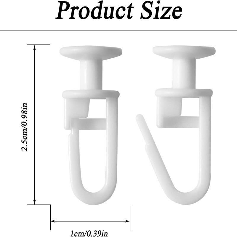 200 Pcs Glisseur Pour Rail Rideau Crochet Fixation Tringle À