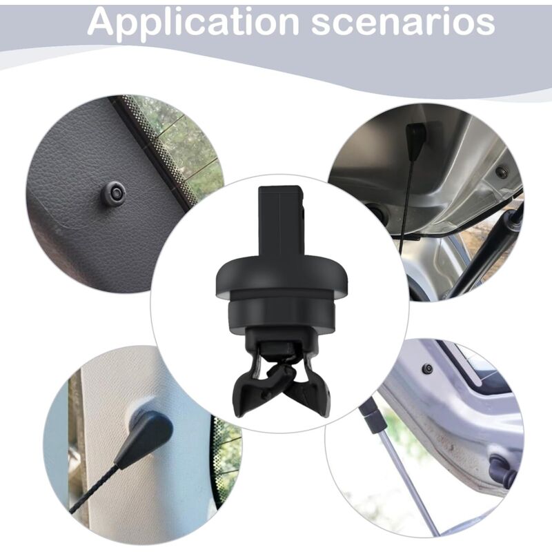 Paire Clips Fixation Plage Arrière – Compatible Renault Clio, Mégane, Scénic, Modus & Nissan Qashqai (Impression 3D Renforcée)