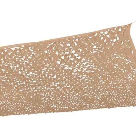5x4 M Voile d'ombrage rectangulaire, design couleur sable, camouflage, filet de protection solaire, filet de champ extérieur