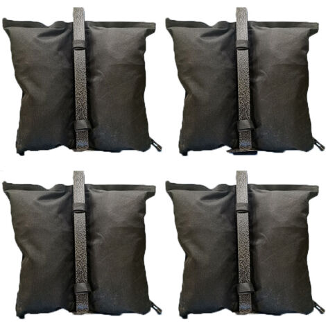 Cyslmuk – Lot de 4 sacs de lestage pour pavillon – Résistant à l'eau – Remplissage jusqu'à 8 kg – Sangles auto-agrippantes – Dimensions 36x0,5x33 cm (1/4)