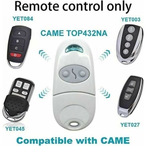 Télécommande Porte-clés Came TOP432 - Compatible TOP432NA/EV/EE - Portée 30 M - Neuf