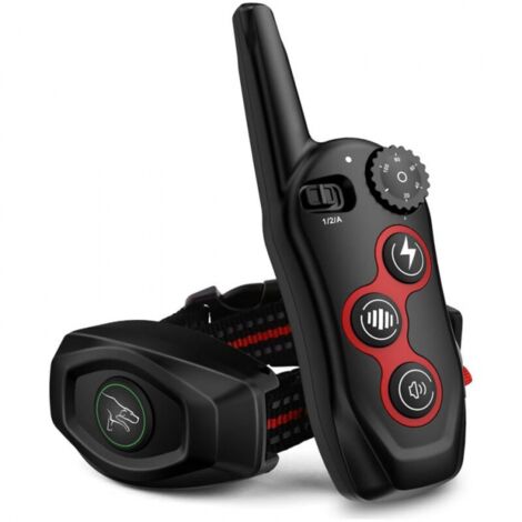 Collier anti-aboiement 2 en 1 avec télécommande - Collier étanche et antichoc, 3 modes d'entraînement, bip, vibration, plage de vibrations 400 m