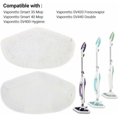 3pcs Lingette Serpillere Remplacement pour Polti Vaporetto,Compatible avecVaporetto Smart 40Mop、Smart 35Mop、SV400Hygiene、SV420Frescovapor、SV440Double