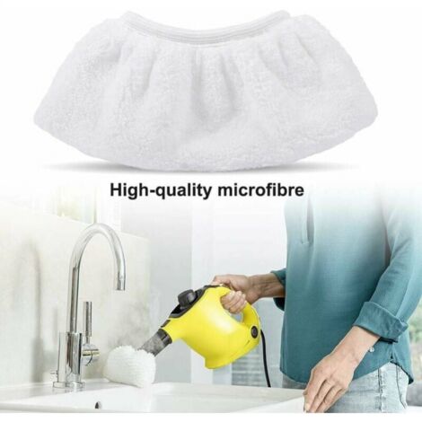 Lot de 8  Bonnettes Microfibre pour Kärcher, Chiffons pour Buse à Main Accessoire pour Nettoyeurs Vapeur SC 1, 2, 3, 4, 5