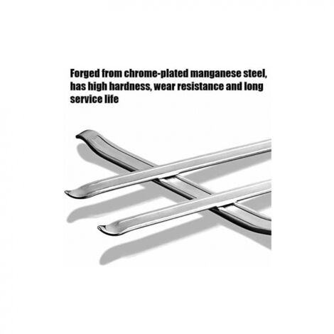 3pcs levier de pneu, leviers de pneu en acier au manganèse de 30 cm outils de réparation de démonte-pneu pour vélo, moto, voiture, changement de pneu (argent)