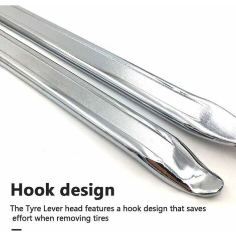 3pcs levier de pneu, leviers de pneu en acier au manganèse de 30 cm outils de réparation de démonte-pneu pour vélo, moto, voiture, changement de pneu (argent)