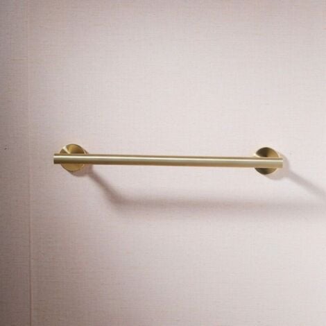 1pc Barre porte-serviettes pour salle de bain à fixation murale en acier inoxydable304 Doré brossé 30 cm