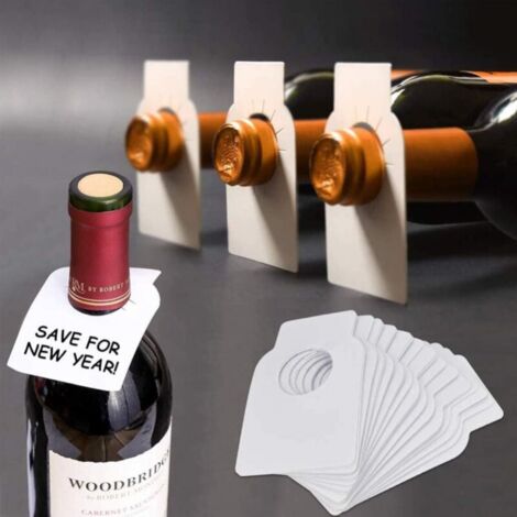 100 étiquettes Pour Bouteilles De Vin En Papier Kraft - 5,7x8,9 Cm | Pour Cave, Marquage DIY, Collection