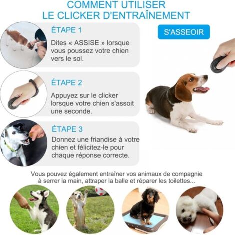 Clicker Dressage Chien – Lot De 2, Portable, Méthode Positive
