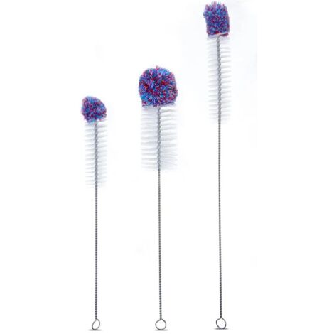Accessoire Puériculture Kit Nettoyage Biberons - 3 Brosses Rotatives Silicone - Nettoyant Paille Et Tétine Nettoyant Bebe