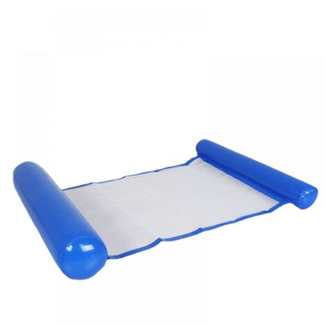 Hamac Piscine Gonflable TAIHOBO – Matelas Filet 130x70cm + Porte-gobelet, Bleu, Pour Adulte Et Enfant