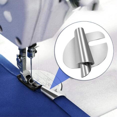 Lot De 6 Pieds Presseurs Pour Machine à Coudre - Ourlets Roulés (4/8, 6/8, 8/8) Et Plisseurs (3,4,6 Mm) - Métal