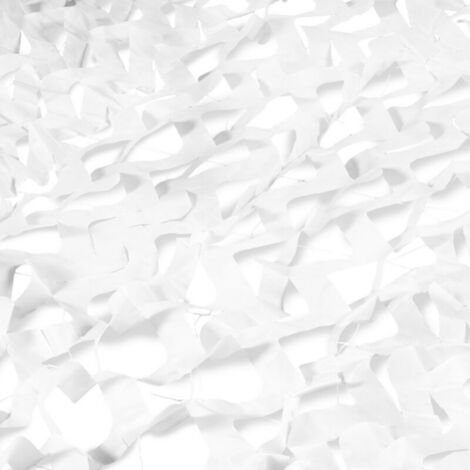 Voile d'ombrage, voile d'ombrage rectangulaire design camouflage 6x4M blanc, filet de protection solaire filet de camouflage extérieur