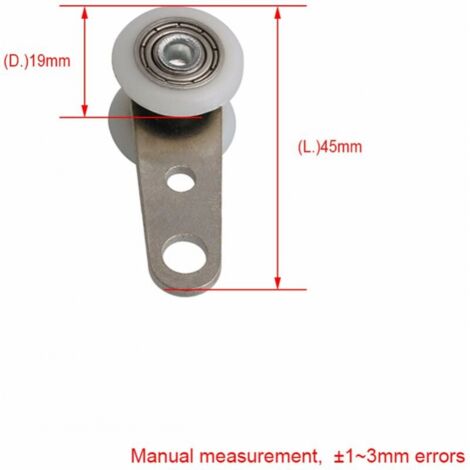Lot De 10 Roulettes Pour Portes Coulissantes – Pour Rail De 44 Mm – Alliage Aluminium Et Nylon – Blanc – Pour Armoires, Fenêtres