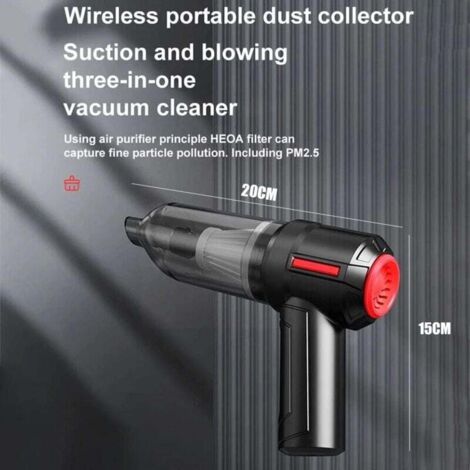 Aspirateur de voiture puissant, aspirateur à main sans fil, aspirateur de bureau rechargeable avec filtre lavable