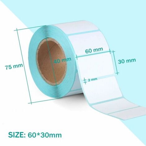 Rouleau D'étiquettes Thermiques NIMBOT 60x40mm - Compatible B31/B3S/K3, 180 étiquettes, Adhésif Fort, Imperméable