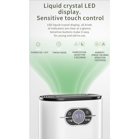 Déshumidificateur électrique Silencieux 1500 Ml - 2 Vitesses, Minuterie 12h, écran LCD, Lumière D'ambiance | Pour Salle De Bain, Chambre, Placard