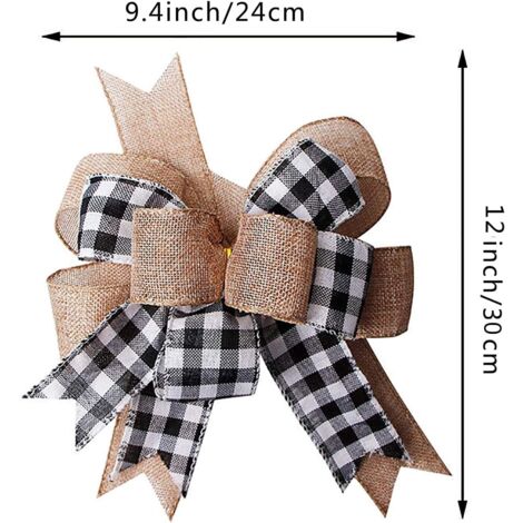 Couronne De Noël à Carreaux Buffle - Fait Main, Pour Des Fêtes Chaleureuses