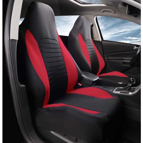 EIHI 2 Pièces Protection Siege Voiture, Housse Voiture Siege, Protege Siege Voiture, Housse Pour Siège De Voiture - Modèle Universel - Protection Siège Tissu Étanche Avec 1 Sac De Rangement(Noir