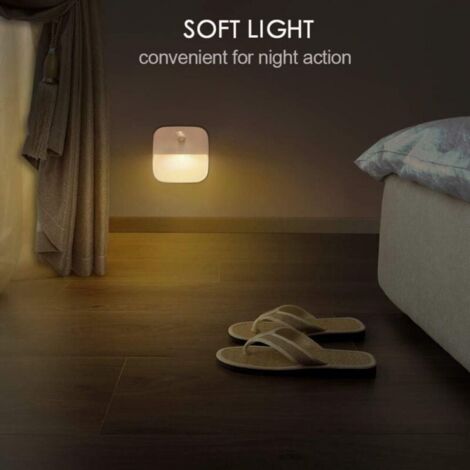 Lampe Détecteur de Mouvement Interieur, Lot de 3 Veilleuse LED Pile, Veilleuse d'escalier Automatiquel Pour Couloir, Chambre, Cuisine, Placard - Blanc Chaud [Classe énergétique A]