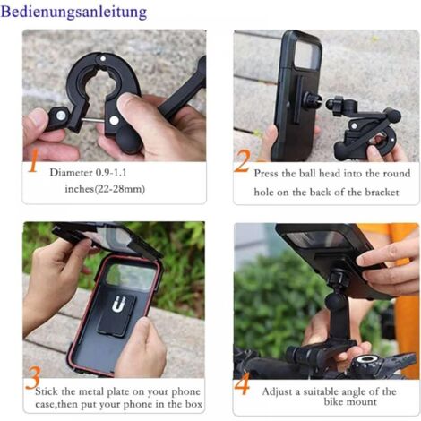 Support Téléphone Vélo/moto étanche Tawveml - Rotation 360°, Compatible écrans Jusqu'à 6,7 Pouces